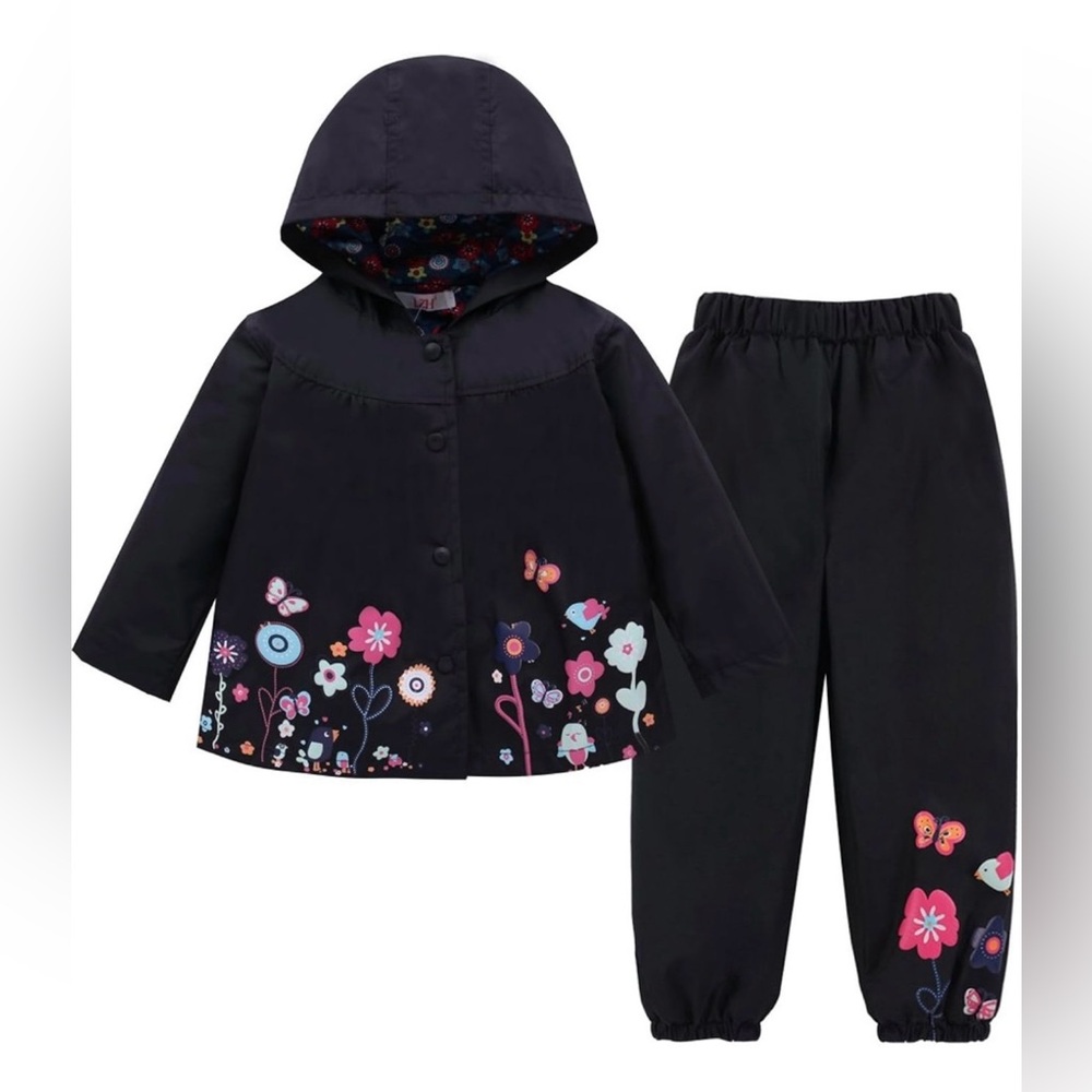 Kid Waterproof Hooded Coat Jacket Outwear Suit Raincoat Sz 3-4T